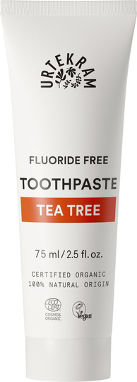 Urtekram Tea Tree Tandkräm utan fluor, 75ml