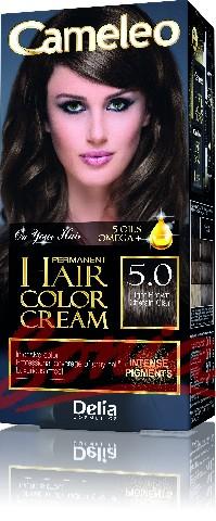 Delia Cosmetics Cameleo HCC permanent paint Omega + 5.0 Light Brown no 1op.
