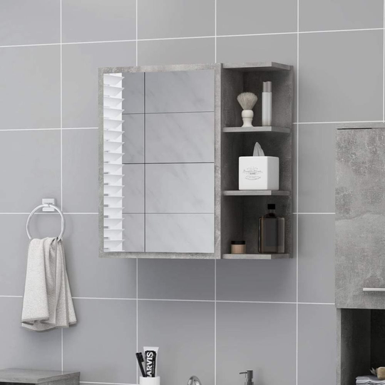 Medina Spegelskåp för badrum betonggrå 62,5x20,5x64 cm spånskiva