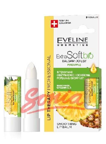 Eveline Professional Therapy Lip Balm protective mouth Extra Soft Bio - Pineapple 4g