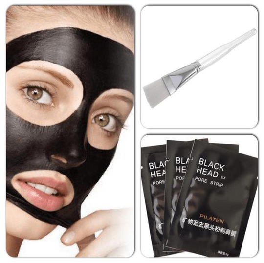 Ansiktsmask 15-PACK + Ansiktsmask Borste+ Pormaskklämmare