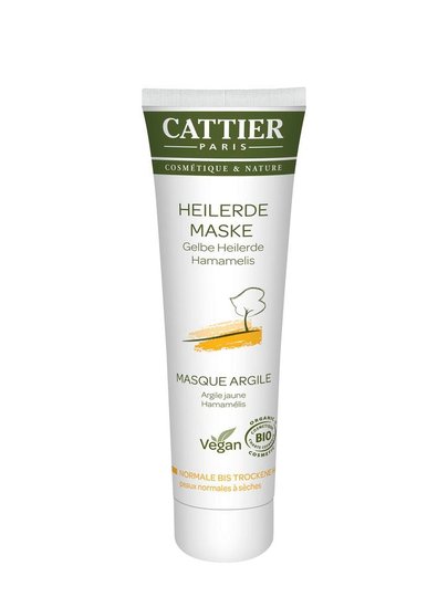 Cattier Yellow Healing Earth Mask för normal till torr hud, 100ml