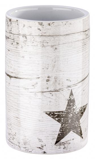 tandborsthållare Star 7 x 11 cm keramisk taupe