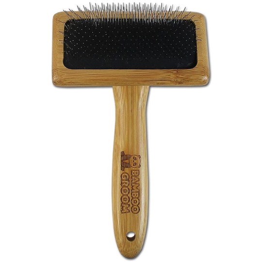 Bamboo Groom Vinklad borste för hundar