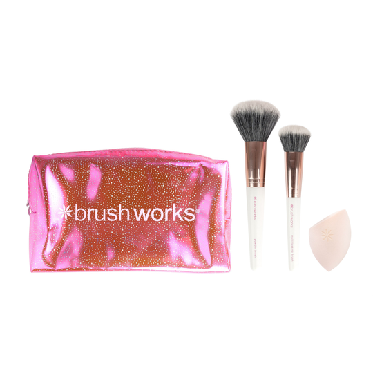 Brushworks Travel Makeup Brush & Sponge Set