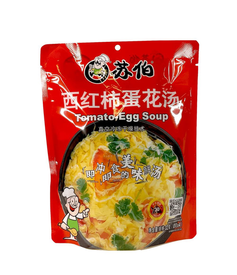 Snabbsoppa Med Tomat/Ägg 8gx4/pkt Su Bo Kina