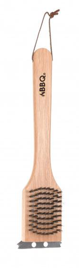 borste för grillrengöring trä 30 cm