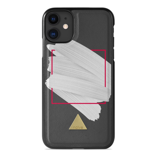 Naive iPhone 11 Skal - White Brush