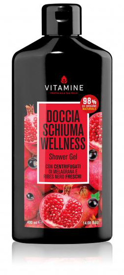 duschgel Wellness 400 ml vitamin vegansk röd
