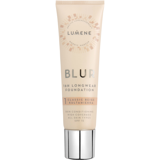 Lumene Blur 16h Longwear Foundation SPF15 1 Classic Beige