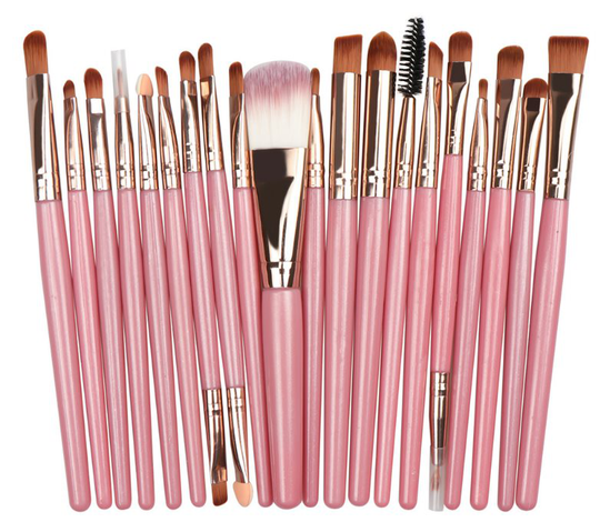 Eye Kit Makeup Brushes- 20 Pack- Rosa
