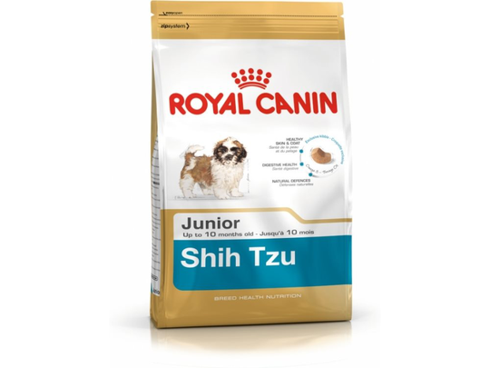 Royal Canin Shih Tzu Junior, Valp, 1,5 kg, Shih Tzu, Hud och päls, Vitamin A,Vitamin D3, Motverkar matsmältningsproblem, Hud och päls