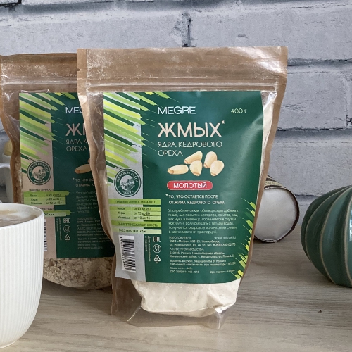 Malda cedernötsflingor, efter oljepressning, 400 g