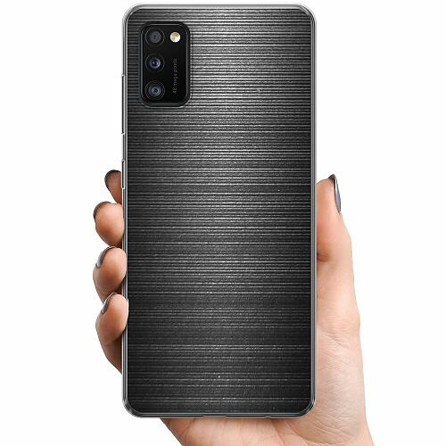 Samsung Galaxy A41 TPU Mobilskal Brushed Metal