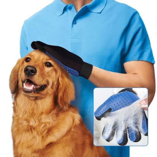 Hundborste - Borste för Päls - Hund & Katt Borsthandske Vänster