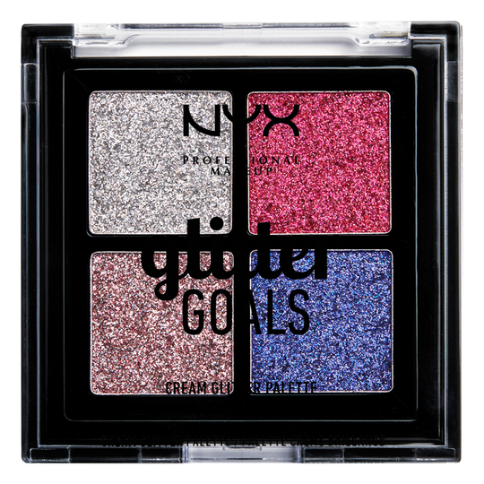 NYX Professional Makeup Glitter Goals Cream Quad Palette Love on Top