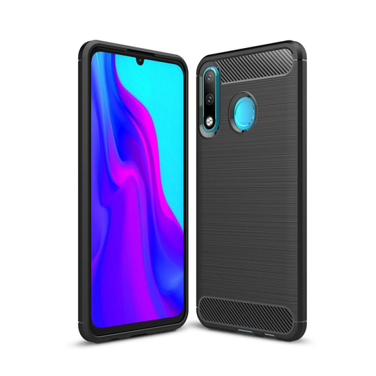 Carbon Brushed Mobilskal till Huawei P30 Lite - Svart