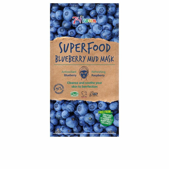 Ansiktsmask 7th Heaven Superfood Antioxiderande Blåbär (10 g)