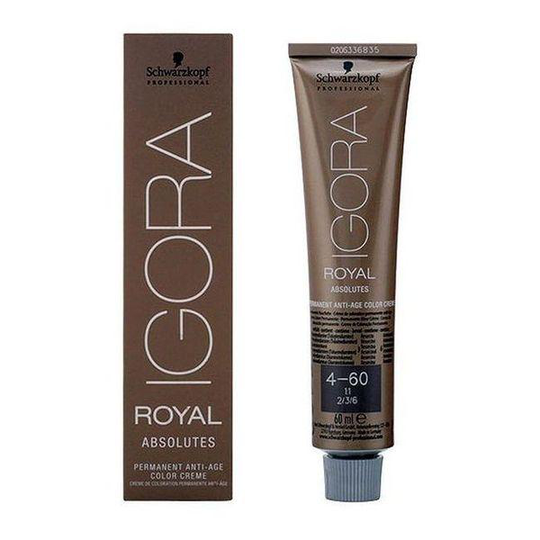 Permanent Anti-Ageing färg Igora Royal Absolutes Schwarzkopf Nº 4-60