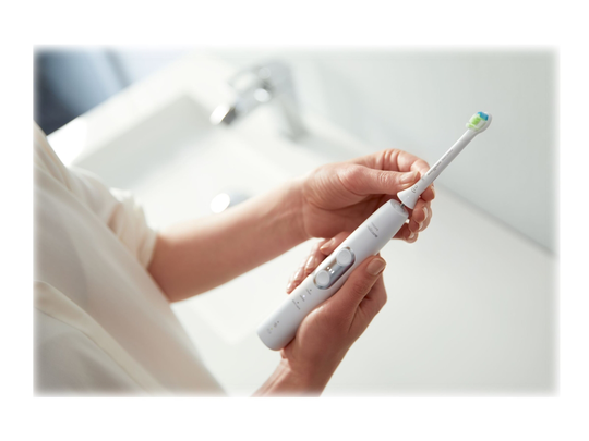 Philips Sonicare ProtectiveClean 6100 HX6877 - Tandborstuppsättning - sladdlös - vitt/silver