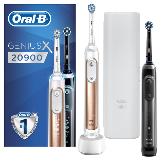 Oral B Genius X 20900 RoseG SUT/Black CA Black Duopack