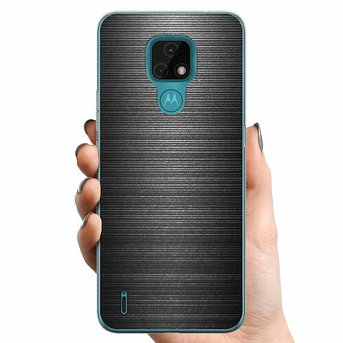 Motorola Moto E7 TPU Mobilskal Brushed Metal