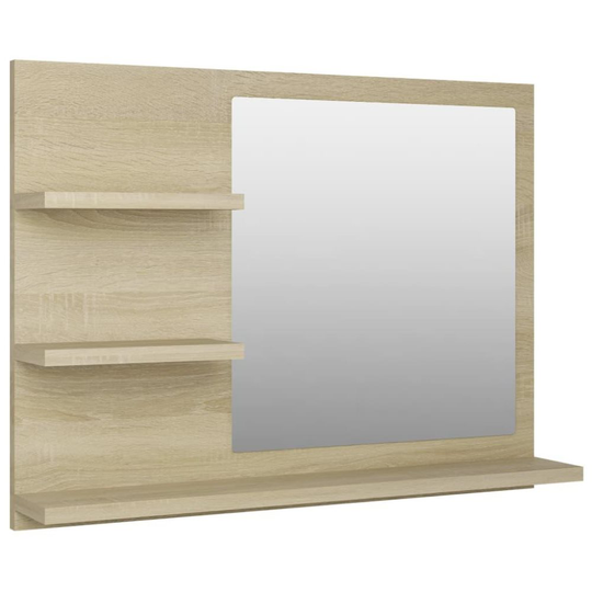 vidaXL Spegelskåp sonoma-ek 60x10,5x45 cm spånskiva