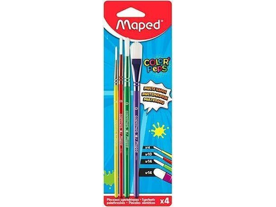 Maped Synthetic Colorpeps brushes 4 pieces