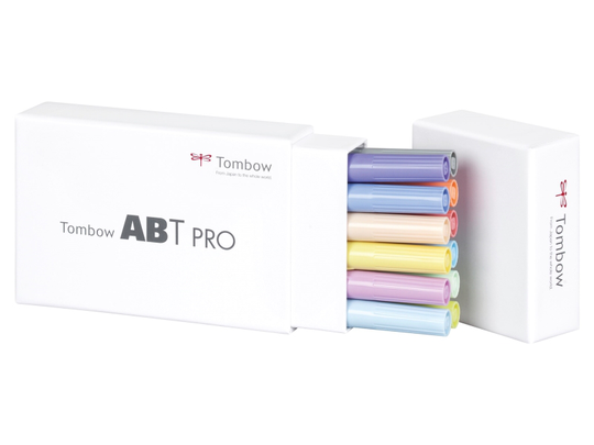 Tombow marker alcohol-based ABT PRO Dual Brush 12P-2 pastel colours (12 stk.)