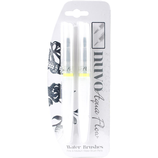 Nuvo Aqua Flow Water Brushes - Fine & Medium