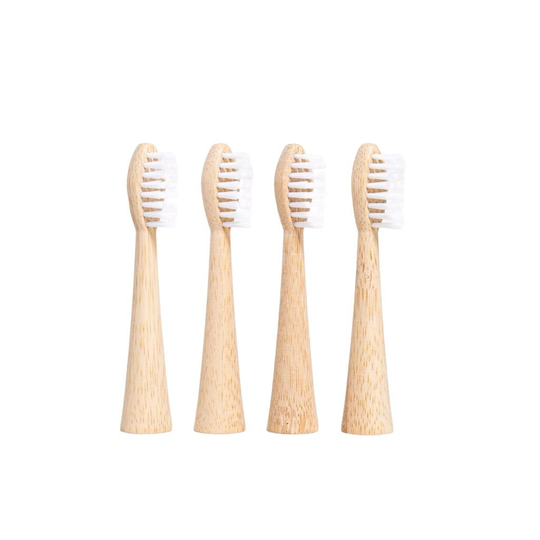 A Good Company Eltandborsthuvud Bambu Mjuk Vit - Kompatibel med Philips Eltandborstar - 4 st