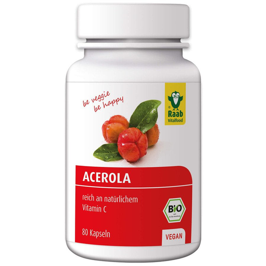 Raab Vitalfood Bio Acerola kapslar 80 stycken vardera 500mg, 40g
