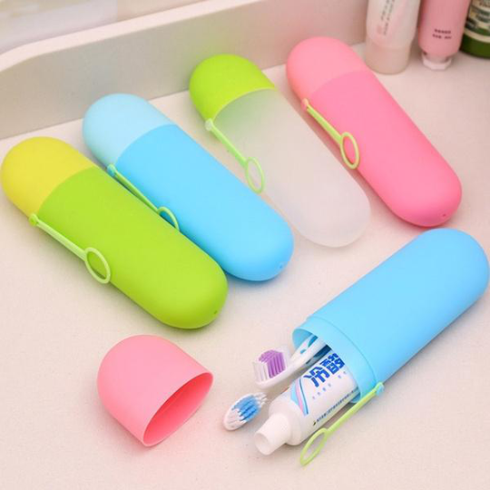 Portable Travel Toothpaste Toothbrush Holder Cap Case Household