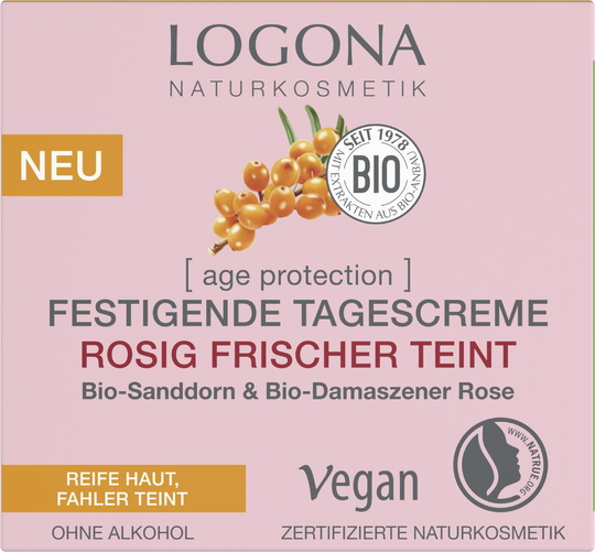 Logona [åldersskydd] uppstramande dagkräm rosig fräsch hy, 50ml