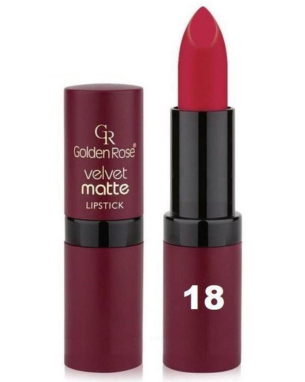 Golden Rose Velvet Matte Lipstick #18 Old Rose Red