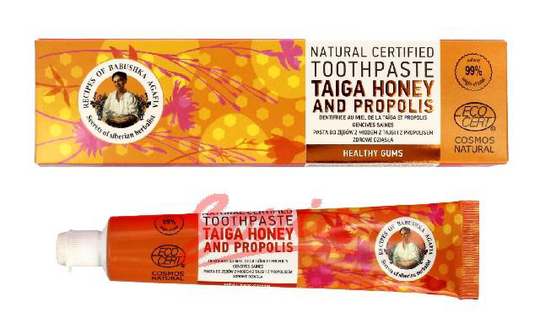Dear Babushka recipe Agafii Toothpaste gums healthy Taiga 85g Honey and Propolis
