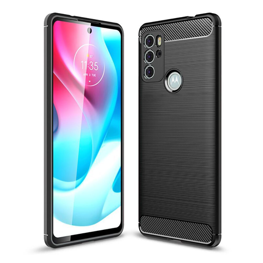 Motorola Moto G60s • Mobilskal • Brushed Metal • Svart