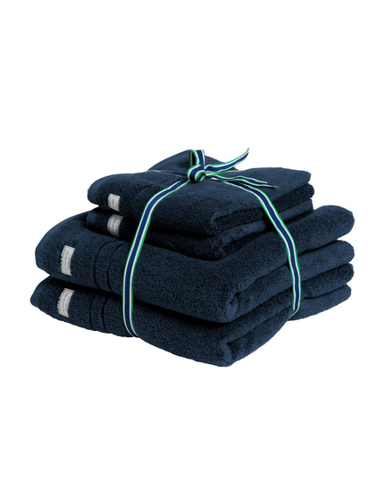 GANT Organic Premium Handduk 4p - Yankee Blue 50x70/70x140