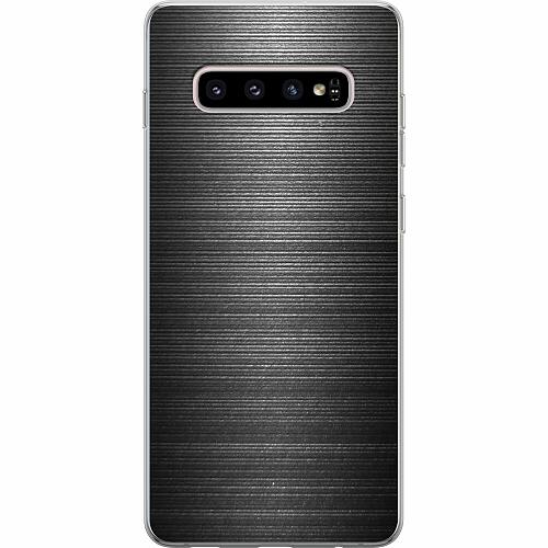 Samsung Galaxy S10+ Genomskinligt Skal Brushed Metal