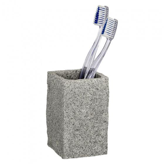 tandborsthållare Graniet 10,5 x 6 cm polyresin natur