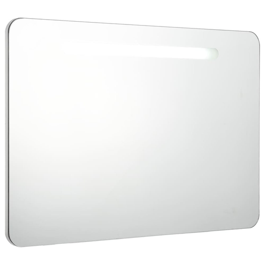vidaXL Badrumsskåp med spegel LED 70x9,5x55 cm