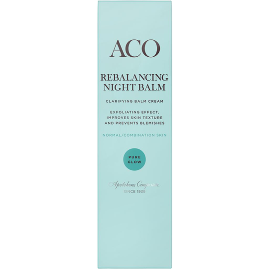 ACO Face Pure Glow Rebalancing Night Balm Nattkräm 50 ml