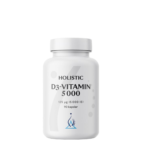 D3-vitamin, 5000 IE, 90 kapslar