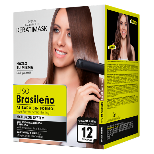 Be natural Plife Keratimask Kit Liso Brasileño ( Kit Retail ) 240 ml