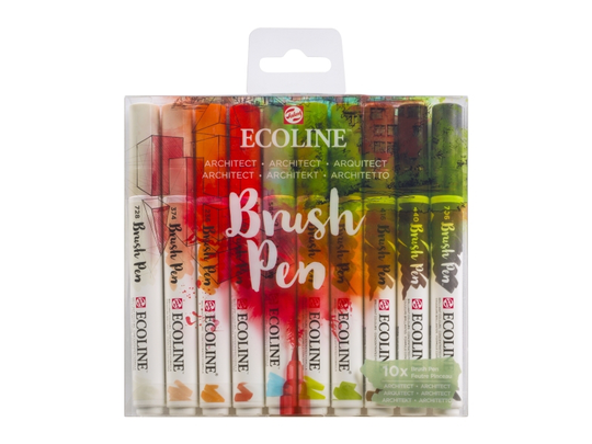Ecoline Brush pen set Architect | 10 colours