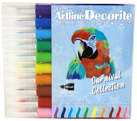 Artline Decorite brush pastel ass. farver 10-pack