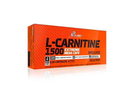 Olimp Nutrition L-Carnitine 1500 Extreme, Kapsel, L-karnitin, 120 styck, 48 kcal, 200,6 kJ, 0,8 kcal