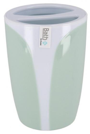 tandborsthållare Napoli 350 ml 11 cm vit/mintgrön