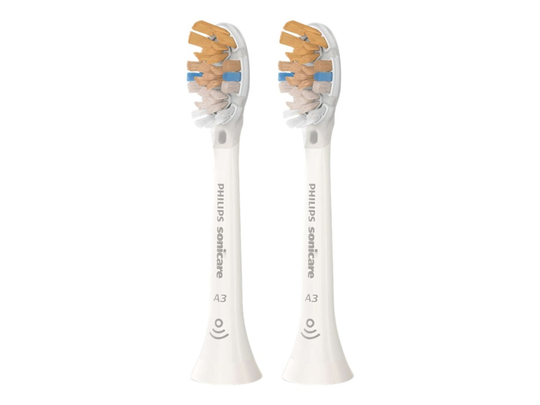Philips Sonicare A3 Premium All-inOne HX9092 - Extra tandborsthuvud - till tandborste - vit (paket om 2) - för Sonicare DiamondClean HX9391; Sonicare