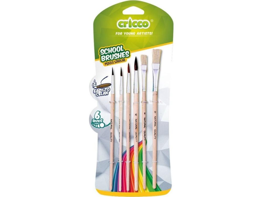 Cricco School brushes 6 pcs bls CRICCO
